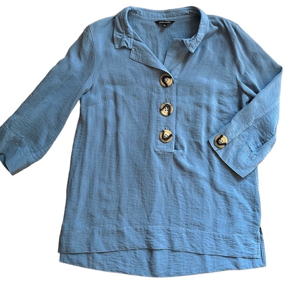 John Mark Light Blue 3/4 Sleeve Tunic Size L - Picture 6 of 9
